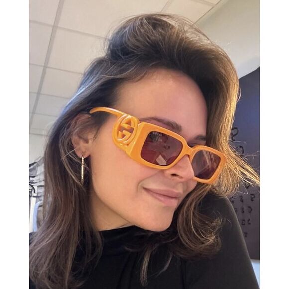NEW Gucci Sunglasses GG1325S 008 Orange Rust Brown Unisex Authentic